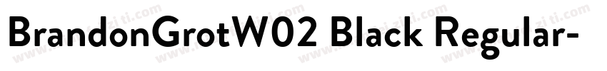 BrandonGrotW02 Black Regular字体转换